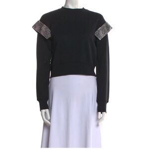 Christopher Kane Crew Neck Long Sleeve Crop Top 
Black size:medium